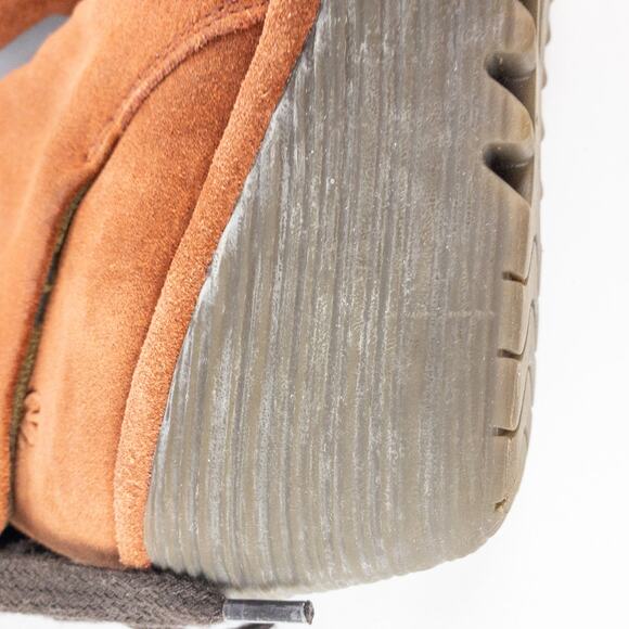 Anthropologie’s Fly London Suede Yama Rust Orange Ankle Booties Womens 36 US 5.5 - Picture 3 of 16